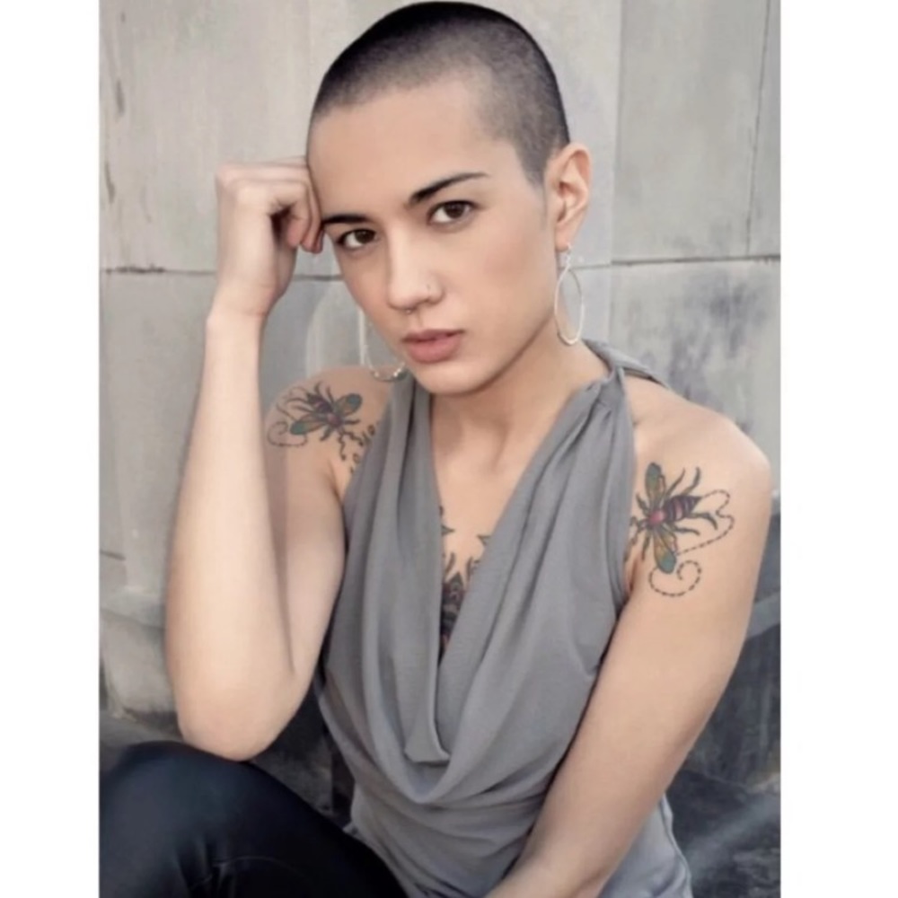 Grey Gauze Top